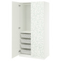 PAX / LINNABERG Wardrobe combination, white/patterned, 100x60x201 cm
