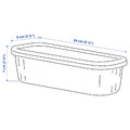 RYKTA Storage box with lid, transparent, 9x24x7 cm/0.5 l