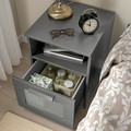 BRIMNES Bedside table, grey, 39x41 cm
