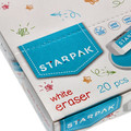 Starpak Eraser 20pcs, white