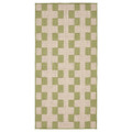 GÅNGSTIG Kitchen mat, flatwoven green/off-white, 80x150 cm