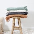 Blanket Throw Waffle, white