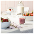 BLODBOK Scented candle in glass, Strawberry/bright pink, 25 hr