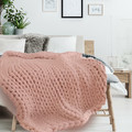 Blanket Chunky, thick, pink