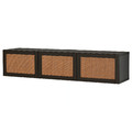 BESTÅ TV bench with doors, black-brown/Studsviken dark brown, 180x42x38 cm