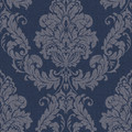 GoodHome Vinyl Wallpaper on Fleece Ornata, blue