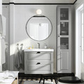TÄNNFORSEN / ORRSJÖN Wash-stnd w drawers/wash-basin/tap, light grey, 82x49x69 cm