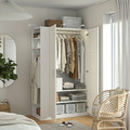 PAX / BERGSBO Wardrobe combination, white white/white, 120x60x201 cm