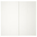 HASVIK Pair of sliding doors, white, 200x201 cm