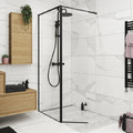 GoodHome Walk-in Shower Enclosure Ezili 80 + 38 cm, black/transparent