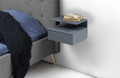 Bedside Table Nightstand Ashlan, light grey