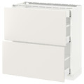 METOD / MAXIMERA Base cab with 2 fronts/3 drawers, white/Veddinge white, 80x37 cm