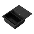 Horizon Sink with drainer, 1-bowl, metallic black