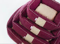 Diversa Dog Bed Petti 3, burgundy/beige