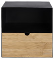 Nightstand Bedside Table Joliet, black/natural