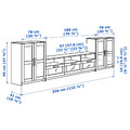 BRIMNES TV storage combination, white, 336x41x95 cm