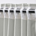 GINSTMOTT Curtains, 1 pair, white/with heading tape, 145x300 cm