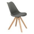 Dining Chair Norden Star Square, natural/dark grey