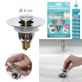 Sink Plug with Filter and Chrome Finish 6cm