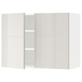 METOD Wall cabinet with shelves/2 doors, white/Ringhult light grey, 80x60 cm