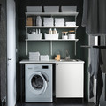 ENHET Storage combination for laundry, anthracite/white, 139x63.5x87.5 cm