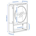 IVÖSJÖN Mirror cabinet with 1 door, green, 44x15x59 cm