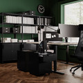 TROTTEN Cabinet with sliding doors, anthracite, 80x55x180 cm