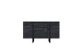 Cabinet with 2 Doors & 3 Drawers Verica 150 cm, charcoal/black legs