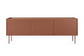 Three-Door TV Cabinet Desin 170, ceramic red/nagano oak