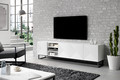 TV Cabinet Asha 200 cm, meta legs, matt white
