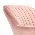 Upholstered Chair Emilia Velvet, dusty rose/black