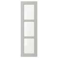 LERHYTTAN Glass door, light grey, 30x100 cm
