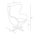 Armchair Egg Premium, cashmere, black