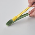 PEPPRIG 2 in 1 shoe brush with scraper, green/yellow