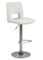 Bar Stool Sylvia, white/chrome