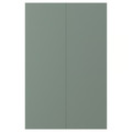NICKEBO 2-p door f corner base cabinet set, matt grey-green, 25x80 cm