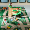 LILLABO Garage with car and helicopter, multicolour