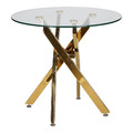 Coffee Table Amber 60cm, transparent/gold