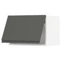 METOD Wall cabinet horizontal, white/Voxtorp dark grey, 60x40 cm