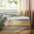 VANNAREID Mattress, pocket springs, firm/beige, 80x200 cm