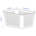 PLOGSVÄNG Storage basket, white, 15x20x10 cm