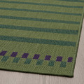 KORSNING Rug flatwoven, in/outdoor, green purple/striped, 80x250 cm