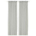 SILVERLÖNN Sheer curtains, 1 pair, light grey, 145x300 cm