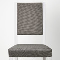 HAUGA / STEFAN Table and 2 chairs, white/white Knisa grey/beige, 74x74 cm