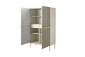 High Cabinet Sideboard Nicole, cashmere, gold legs