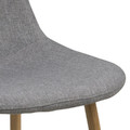 Upholstered Dining Chair Wilma, grey/oak