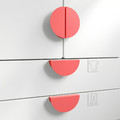 BEGRIPA Handle, light red/half-round, 130 mm, 2 pack