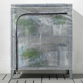 HYLLIS Shelf unit with cover, transparent, 60x27x74 cm