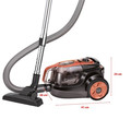 MPM MOD-25 Bagged Cylinder Vacuum Cleaner, Red/Black