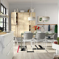 VIHALS Chair, white/Tibbleby beige-grey